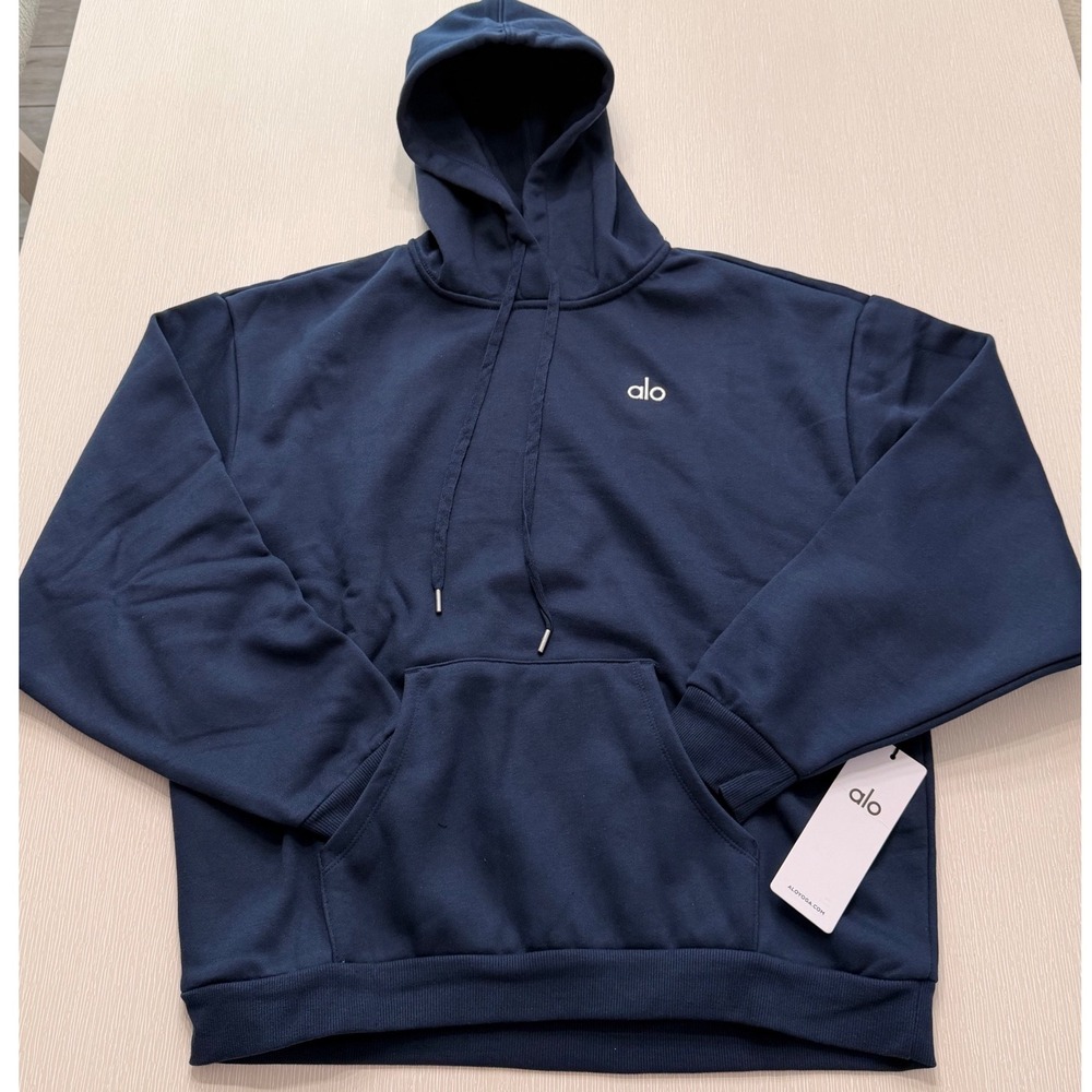 Alo Yoga Mens Accolade Hoodie Navy Blue XL U3032RG New With Tags